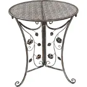 DELUKE Gartentisch TERJE - Stahl, Bronze, 60x60x71cm | Terrassentisch Wetterfest Outdoor Tisch