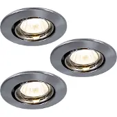 Paulmann 99357, Wohnzimmer, Edelstahl, Transparent, GU4, Halogen, warmweiß