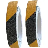 Vago-Tools 2x Antirutschband Selbstklebend 25mm x 5m Klebeband schwarz-gelb Tape