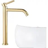 OEM Waschbeckenarmatur, Messingkonstruktion, 360-Grad-Drehung, gebürstetes Gold