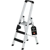 Proregal Stufen-Stehleiter einseitig begehbar mit clip-step relax 3 Stufen