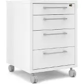 Ebuy24 Prisme Kommode B 4 Schubladen. Weiss.