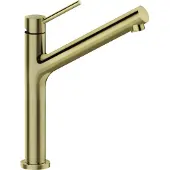 Schock Küchenarmatur "DION FA", gold (weißgold), B:19,4cm H:29,3cm Ø:5cm, Messing, Armaturen, Küchenarmatur, Festauslauf, Schwenkbereich 120