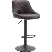 CLP Barhocker Lazio höhenverstellbar und 360 Grad drehbar braun Gestell Farbe schwarz