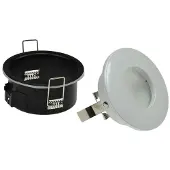 Chilitec Einbaustrahler FRR-84, rund, weiß für Feuchträume IP44, mattes Frontglas