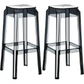 CLP 2er Set Barhocker Fox aus hochwertigem Kunststoff schwarz