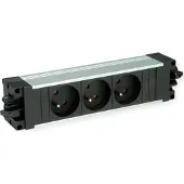 Bachmann Step Steckdosenleiste 3-fach UTE Schutzkontakt Wieland GST18 Aluminium
