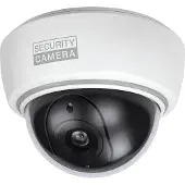 Basi - KA 305 - CCD Kamera-Attrappe - Überwachung - täuschend echte Nachbildung - mit rotem Blinklicht - IP23 - inkl. Befestigungsmaterial und aufklebbares Warnschild - 1000-0305