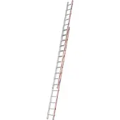 Hymer Schiebeleiter, zweiteilig, 2x16 Sprossen, Länge 4,58 / 8,22 m, Reichhöhe 8,98 m, Gewicht 20,6 kg