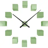 Karlsson - Wanduhr Diy Cubic Metallic - Grün - 40x5.5x40cm