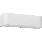 Sollux Wandleuchte LOKKO weiß 2xE27 15W Stoff/Glas/Stahl 12x12x45cm