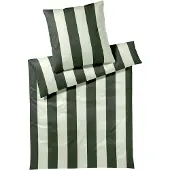 Elegante Mako-Satin Bettwäsche-Garnitur Duo Farbe Forest Größe 135x200+80x80