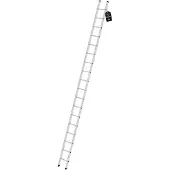 Proregal Sprossen-Anlegeleiter Germany | 18 Sprossen | Arbeitshöhe 5,90m | 350mm breit ohne Traverse | Traglast 150kg | Alu