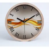 Tulup Holzuhr 20fi cm wanduhr - schwarze Spitzen - abstrakcjaale