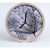 Tulup Holzuhr 30fi cm wanduhr - Löwenzahn-Blumen