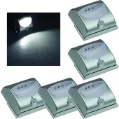REV 5er Set LED Orientierungslicht Treppenstufenbeleuchtung Bewegungsmelder, batteriebetrieb
