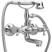Syfax 2-Griff-Badewannenarmatur und Handbrause Verchromt