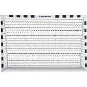 Dunlop Fußballtor - Fussballtor 300 x 200 x 90 cm - Fußball Tor - Fussballtore für Garten Kinder und Erwachsene - Fussball Trainingszubehör Innen und Außen - Metall - Schwarz/Weiß