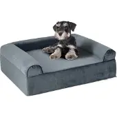 Northix Orthopädisches Hundebett für Hunde mit Arthritis, waschbarer Bezug, Grau