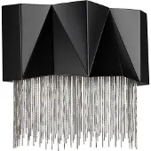 Hinkley/ Fredrick Ramond Elstead Zuma LED Wandleuchte G9 3-fach Satinschwarz, Silber
