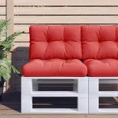 vidaXL "2026 Promotion" Palettenkissen Rot 50x40x12 cm Stoff - Gartenmöbelauflagen CC21889