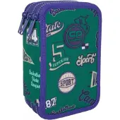 Happy Kids CoolPack | Federmäppchen Jumper 3 - American Retro - 3-kompartimentig - Vollständige Ausstattung - Langlebig