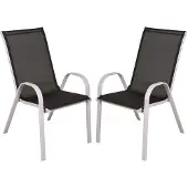 Garden Pleasure Stapelstuhl RIONA in grau, 2er Set