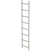 MUNK Günzburger Steigtechnik MUNK Schachtleiter aus Edelstahl 400mm breit 8 Sprossen 2,24m lang