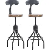 CLP 2er Set Barhocker Hanam antik silber