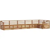 vidaXL Outdoor-Sofagarnitur 6 Stk. Natur