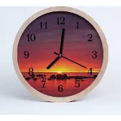 Tulup Holzuhr 20fi cm wanduhr - Sunset Natur