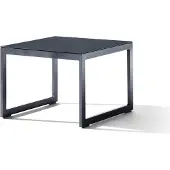 Sieger Gartentisch >Lounge< in eisengrau, Spraystone Glasplatte - 60x44x60cm (BxHxT)