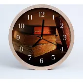 Tulup Holzuhr 20fi cm wanduhr - Buch Fließende