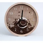 Tulup Holzuhr 20fi cm wanduhr - Kaffeebohnen