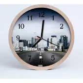 Tulup Holzuhr 20fi cm wanduhr - Stadt