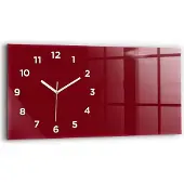Tulup Moderne bedruckte Glaswanduhr 60x30 cm Farbe Burgund