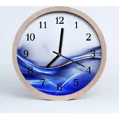 Tulup Holzuhr 30fi cm wanduhr - Kunst abstrakte Linien
