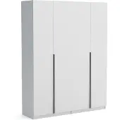 Brent Kleiderschrank Pablo 180cm, weiss, Drehtürenschrank, Farbauswahl, 180x54x234 cm 4-türig