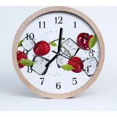 Tulup Holzuhr 30fi cm wanduhr - Kirschen Eiswürfel