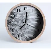 Tulup Holzuhr 30fi cm wanduhr - Löwenzahn-Blumen