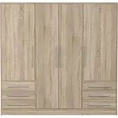 Forte Furniture24 Drehtürenschrank Jupiter Jpts86-D30F Kleiderschrank Sonoma Eiche