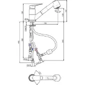 VIGOUR Einhand-ND-Spültischbatterie one schwenkbarem Gussauslsuf und Handbrause verchromt
