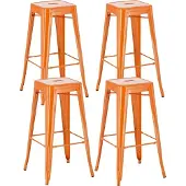 CLP 4er Set Barhocker Joshua orange