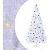 Syfax Künstlicher Weihnachtsbaum Weiß 210 cm PVC und Stahl