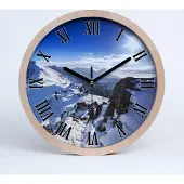 Tulup Holzuhr 30fi cm wanduhr - schwarze Spitzen - Tatra-Gipfel