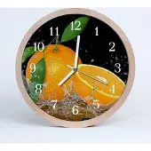 Tulup Holzuhr 20fi cm wanduhr - Orangen Obst