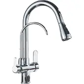 OEM Küchenarmatur, langlebige Messingkonstruktion, Dual-Handle-Betrieb, Chrome B
