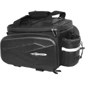Kkmoon Hartschalen-Fahrrad-Ruecksitztasche, wasserdichte Fahrradtraegertasche mit reflektierenden Streifen fuer den hinteren Fahrradtraeger