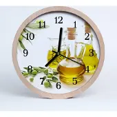 Tulup Holzuhr 30fi cm wanduhr - Öl Runde