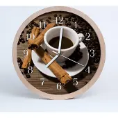 Tulup Holzuhr 20fi cm wanduhr - Der Kaffee Zimt